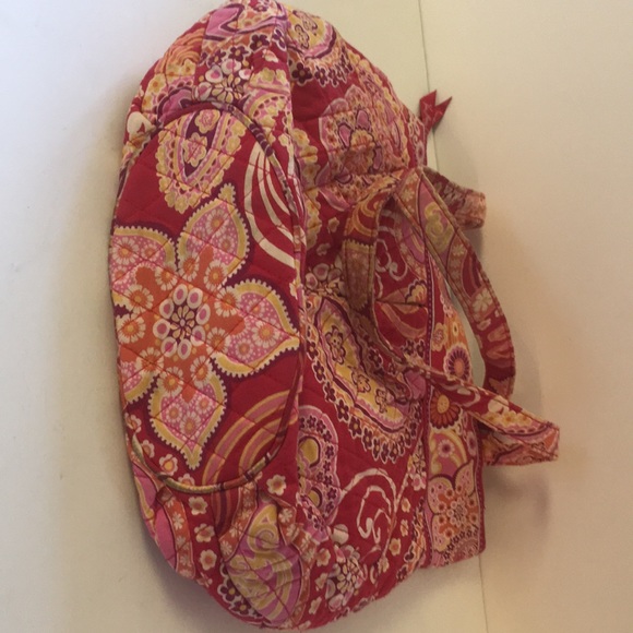 Vera Bradley Large Raspberry Fizz Rtd Shoulder Bag - Picture 4 of 8